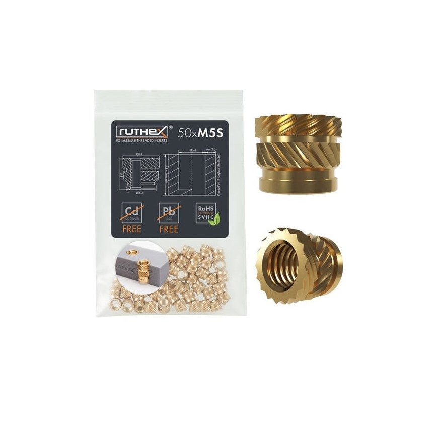 Ruthex M6 srieginis įdėklas – Rx-M10x12.7 - 10 kpl. – 2