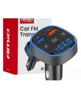 Automootor FM transmitter 2×USB-A 12V 24V AMIO-04648