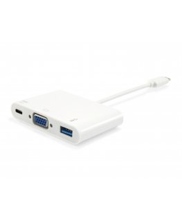 Equip 133462 knyginių kompiuterių dokas / jungčių replikatorius USB 3.2 Gen 1 (3.1 Gen 1) Type-C Balta