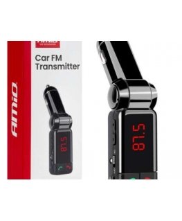 Automootor FM edastaja 1×USB-A 1×USB-C 12V 24V amio-04655