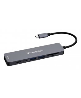 Verbatim 32158 sąsajos šakotuvas USB 3.2 Gen 1 (3.1 Gen 1) Type-C 5000 Mbit/ai Pilka