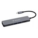 Verbatim 32158 interfeisa centrmezgls USB 3.2 Gen 1 (3.1 Gen 1) Type-C 5000 Mbit/s Pelēks Verbatim 32158 interfeisa centrmezgls USB 3.2 Gen 1 (3.1 Gen 1) Type-C 5000 Mbit/s Pelēks