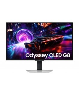 Samsung S32FG814SU kompiuterio monitorius 81,3 cm (32") 3840 x 2160 pikseliai 4K Ultra HD OLED Sidabras