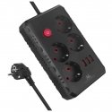 Power strip, MCE392 B, 4 sockets 3xUSB, 110-240V AC 50/60Hz, 2.1A max 2500W, 1.5m black Power strip, MCE392 B, 4 sockets 3xUSB, 110-240V AC 50/60Hz, 2.1A max 2500W, 1.5m black