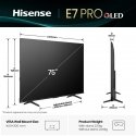 Hisense 75E77Q PRO 190,5 cm (75") 4K Ultra HD Nutiteleri funktsioon WiFi Must Hisense 75E77Q PRO 190,5 cm (75") 4K Ultra HD Nutiteleri funktsioon WiFi Must