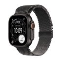 Apple Watch Ultra 3 GPS + Cellular 49mm Black Titanium Case with Black Titanium Milanese Loop - Medi