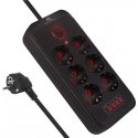MCE389 Power Strip, 6 Sockets, 4xUSB, 110-240V AC, 50/60Hz, 2.1A Max, 2500W, Black MCE389 Power Strip, 6 Sockets, 4xUSB, 110-240V AC, 50/60Hz, 2.1A Max, 2500W, Black
