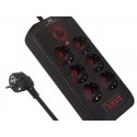MCE389 B prailgintuvas 6 lizdai 4xUSB, 110-240V AC 50/60Hz, 2.1A max 2500W, juodas MCE389 B prailgintuvas 6 lizdai 4xUSB, 110-240V AC 50/60Hz, 2.1A max 2500W, juodas