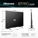 Hisense 55E77Q PRO 139,7 cm (55") 4K Ultra HD Smart TV „Wi-Fi“ Juoda Hisense 55E77Q PRO 139,7 cm (55") 4K Ultra HD Smart TV „Wi-Fi“ Juoda