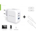 Conceptronic ALTHEA17W PDA/mobīlo telefonu lādētājs Universāls Balts AC Ātrā uzlāde Iekštelpas Conceptronic ALTHEA17W PDA/mobīlo telefonu lādētājs Universāls Balts AC Ātrā uzlāde Iekštelpas