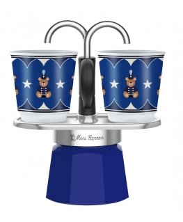 Bialetti 0005349 manuālais kafijas pagatavošanas rīks Mokas kafijas katliņš Melns, Zils, Nerūsējošs tērauds