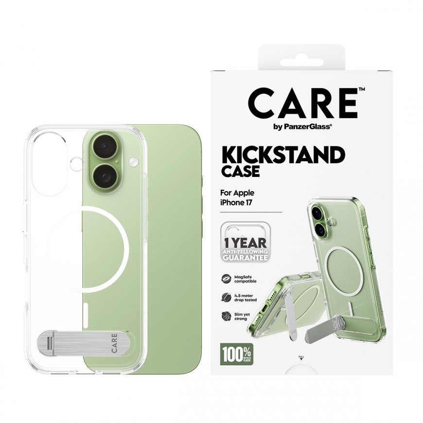 PanzerGlass CARE by ® Feature Case Transparent w. Kickstand & MagSafe iPhone 17 mobile phone case – 2