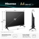 Hisense 32E4QT 81.3 cm (32") HD Smart TV Wi-Fi Black Hisense 32E4QT 81.3 cm (32") HD Smart TV Wi-Fi Black
