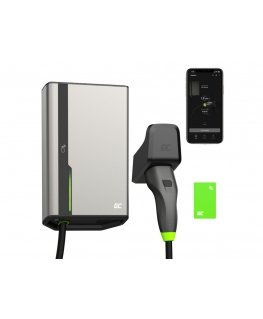 Green Cell GC EVGC021B2275 - Wallbox, 3,6 - 22 KW, 7,5 m, NFC Hall Alumiinium Sein Sisseehitatud ekraan LED