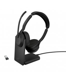 Jabra Evolve2 55 Austiņas Vadu & Bezvadu Birojs / zvanu centrs Bluetooth Uzlādes statīvs Melns