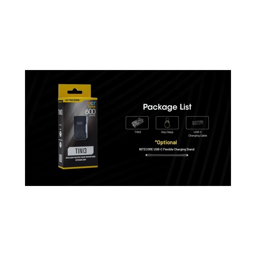 Nitecore TINI3 Black Keychain flashlight LED – 2