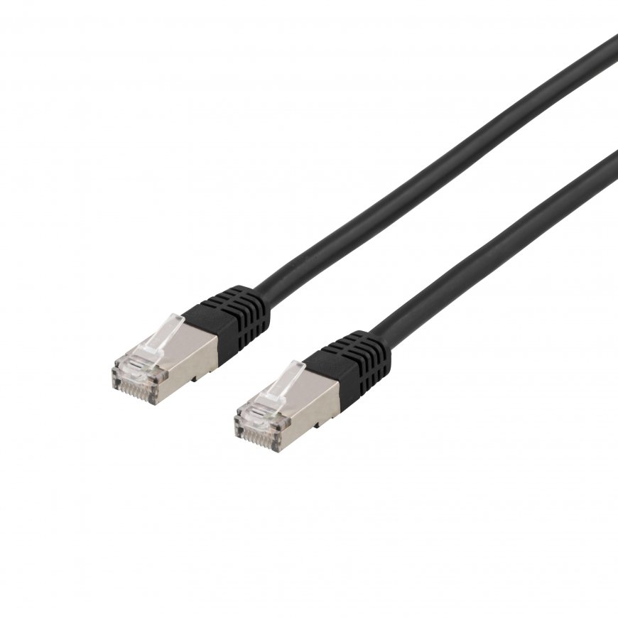 Deltaco STP-63SAU tīkla kabelis Melns 3 m Cat6a U/FTP (STP)