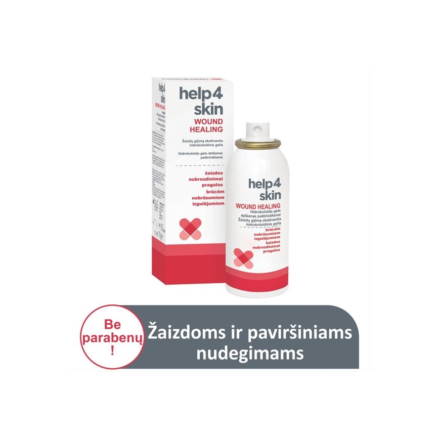 Help4Skin hidrogelis nuo nudegimų, spartinantis gijimą, 75 g