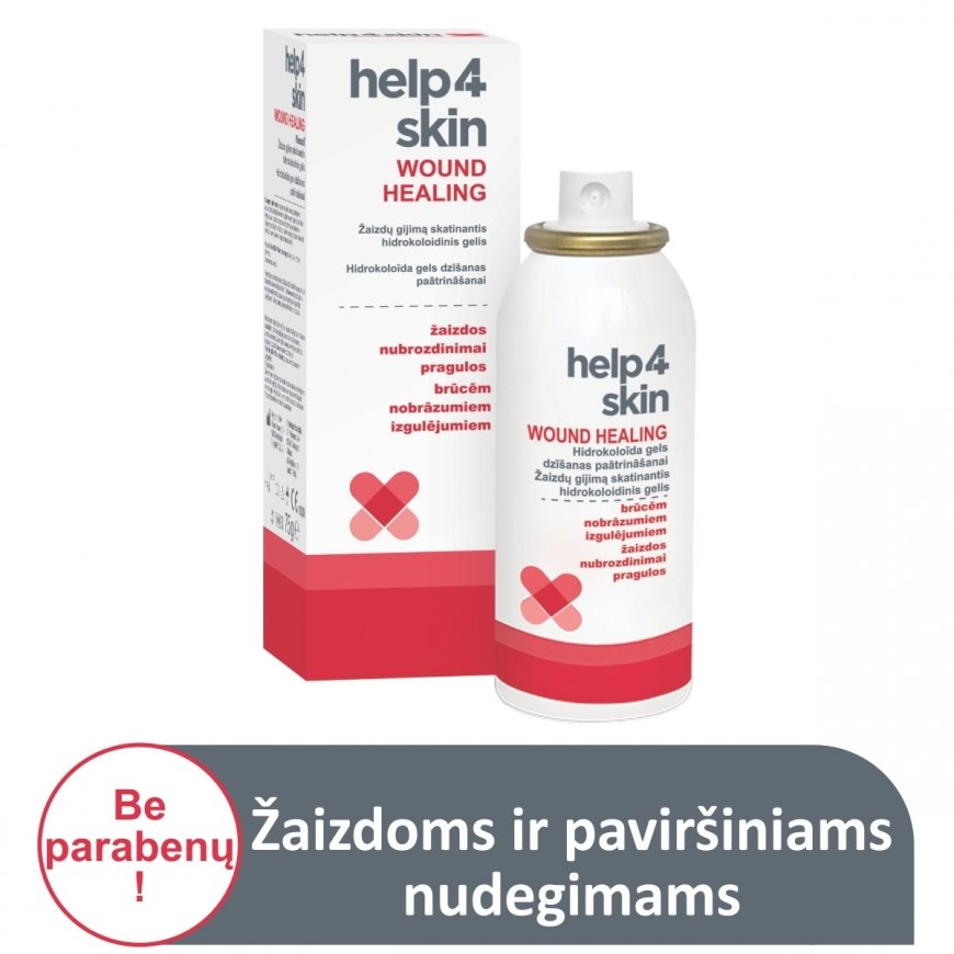 Help4Skin hidrokoloidālais gels apdegumu ārstēšanai, paātrinot sadzīšanu, 75 g – 2