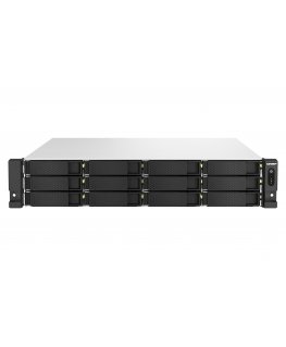 QNAP TS-h1887XU-RP NAS Stovas (2U) Intel Xeon E E-2334 16 GB DDR4 0 TB QuTS hero Juoda, Balta