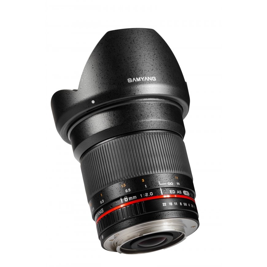 Samyang 16mm f/2.0 Sony E MILC musta