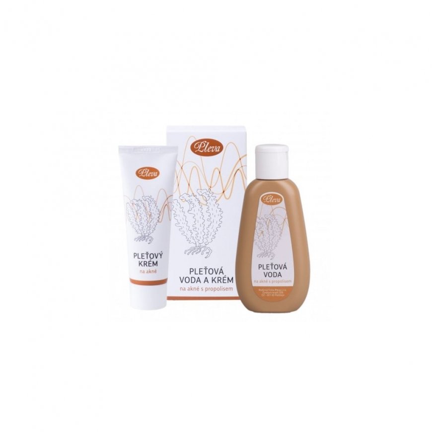 "Pleva" Acne Cleansing Set (lotion 120 g + cream 50 g)