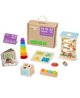 Montessori edukacinis rinkinys WOOPIE Žalias 6in1 13–15 mėn