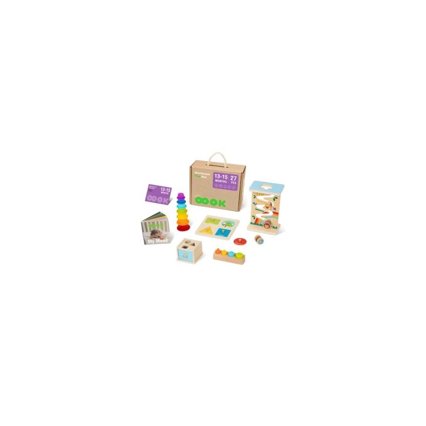 Montessori Educational Set WOOPIE Green 6in1 for 13–15 Months
