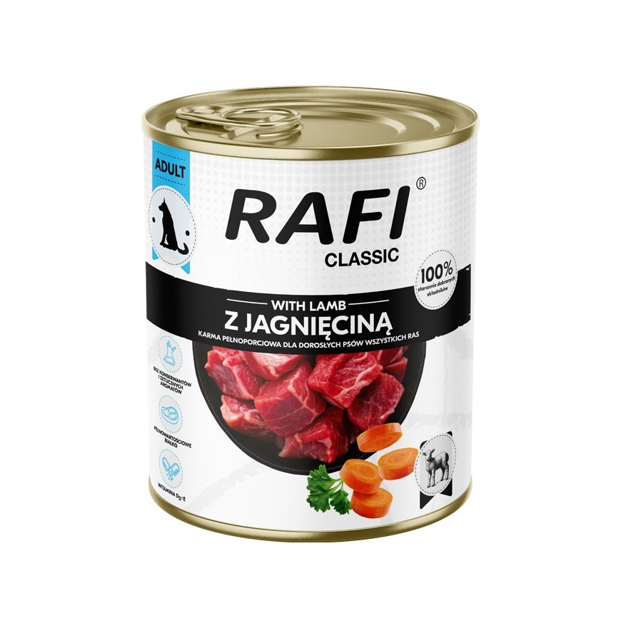 Rafi Classic lampaanlihalla koiralle 800 g