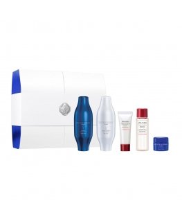 Shiseido Bio-Performance Skin Filler Deluxe rinkinys serumas veidui 2x30ml + valomoji putos veidui 15ml + losjonas veidui 30ml +