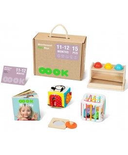 Montessori edukacinė dėžutė WOOPIE Žalias 5in1 kūdikiams