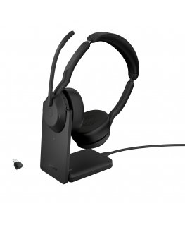 Jabra Evolve2 55 Austiņas Vadu & Bezvadu Birojs / zvanu centrs Bluetooth Uzlādes statīvs Melns