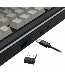 REDRAGON K734SP-RGB-PRO WILDSLASH PRO klaviatūra USB + RF Wireless + Bluetooth Juoda, Pilka