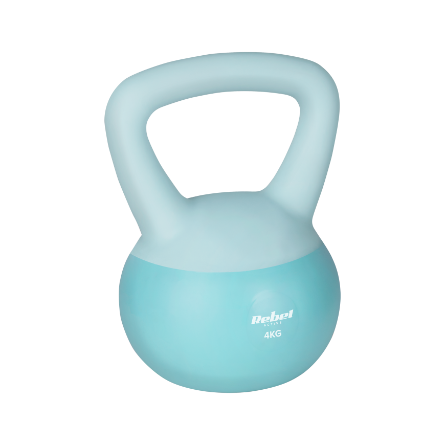 Minkštas kettlebell iš minkšto vinilo 4 kg REBEL ACTIVE