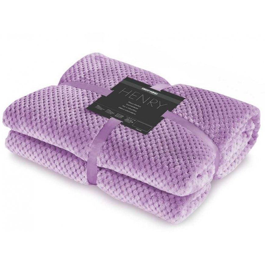 Pledas DecoKing Henry, violetinis, 240 cm x 220 cm