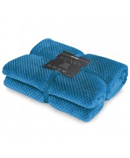 Плед DecoKing Henry, синий, 240 см x 220 см