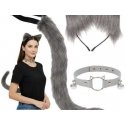 Ruhhy Cat/Fox Costume for Kids, 3 Pieces, Gray Ruhhy Cat/Fox Costume for Kids, 3 Pieces, Gray