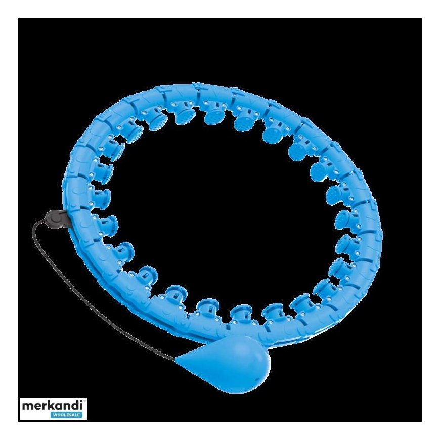 Smart Hula Hop painonpudotuskela, jossa on ulkonemia ja paino 50 cm, sininen, REBEL ACTIVE
