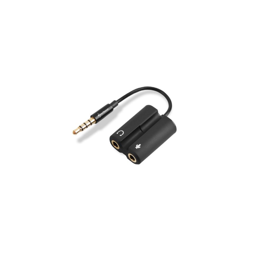 Sharkoon PMP35 audiokaabel 0,12 m 3.5mm Must