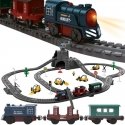 WOOPIE Electric Retro Train Set Locomotive + 2 Wagons – 76 pcs Set WOOPIE Electric Retro Train Set Locomotive + 2 Wagons – 76 pcs Set