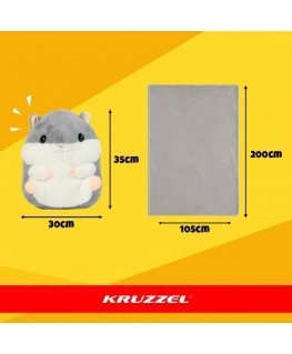 Hamsterių pagalvė su antklode 2 viename Kruzzel 25638