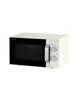 Sharp R204WA mikroaaltouuni Hopea, Valkoinen Solo-mikroaaltouuni Pöytämalli 20 L 800 W