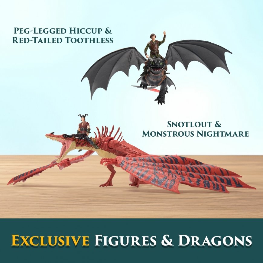 How to train your dragon Dreamworks Dragons , Final Battle Pack of 4 Dragons & 3 Vikings – 5