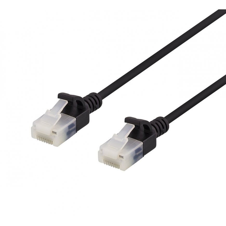 Deltaco UUTP-1037 tīkla kabelis Melns 1,5 m Cat6a U/UTP (UTP)