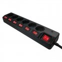 LogiLink LPS233 power extension 1.5 m 6 AC outlet(s) Indoor Black