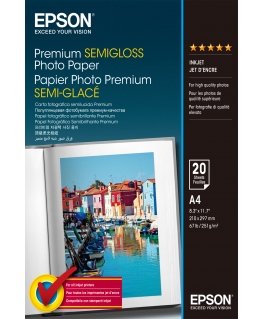 Epson Premium Semi-Gloss Photo Paper - A4 - 20 arkkia