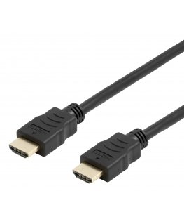 Deltaco HDMI-1020D-FLEX HDMI kabelis 2 m HDMI A tipo (standartinis) Juoda