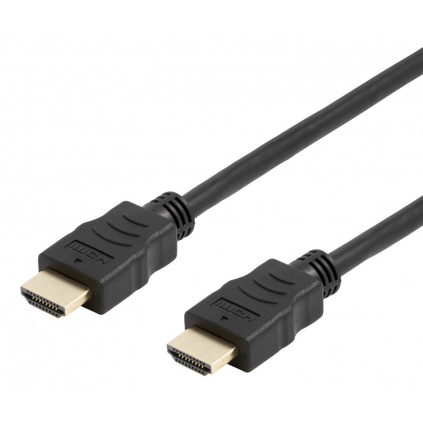 Deltaco HDMI-1020D-FLEX HDMI kabelis 2 m HDMI Type A (Standard) Melns