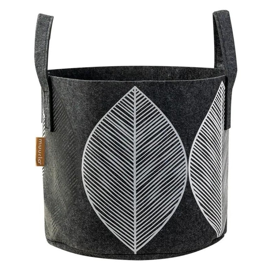 Blue Rectangular woven basket, 24x34x18 cm, navy blue