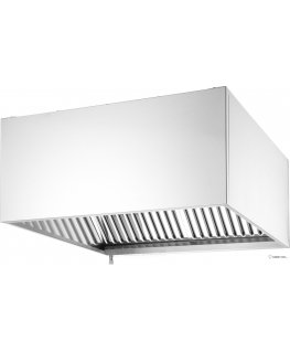 Hendi Wall-Mounted Exhaust Hood Screwable STAINLESS STEEL 1205x1000x450 mm